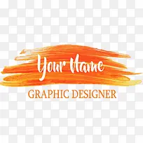 橘色笔刷效果-空若网 橘色笔刷效果-空若网