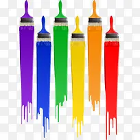 彩色油漆刷子-空若网 彩色油漆刷子-空若网