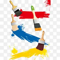 彩色油漆刷子-空若网 彩色油漆刷子-空若网