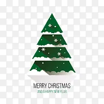 绿色扁平化圣诞树矢量素材-空若网 绿色扁平化圣诞树矢量素材-空若网