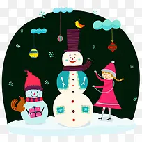 手绘圣诞插画-空若网 手绘圣诞插画-空若网