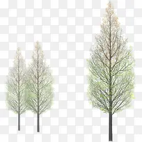 扁平摄影风格松树冬天-空若网 扁平摄影风格松树冬天-空若网