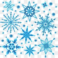 水彩矢量雪花-空若网 水彩矢量雪花-空若网