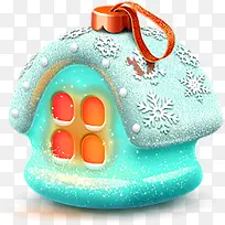 蓝色圣诞小房子-空若网 蓝色圣诞小房子-空若网