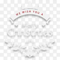 白色节日雪花圣诞快乐字母-空若网 白色节日雪花圣诞快乐字母-空若网