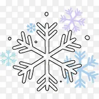 手绘彩色雪花图标-空若网 手绘彩色雪花图标-空若网