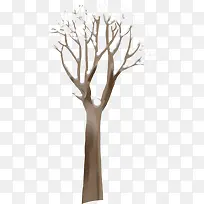 冬季棕色雪花树枝-空若网 冬季棕色雪花树枝-空若网