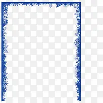 蓝色雪花边框-空若网 蓝色雪花边框-空若网