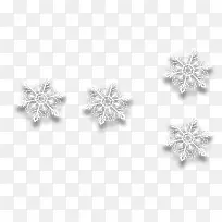 白色手绘雪花装饰-空若网 白色手绘雪花装饰-空若网