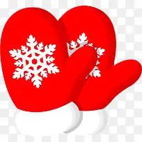 矢量卡通红色手套-空若网 矢量卡通红色手套-空若网