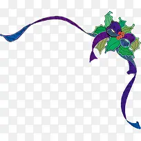 紫色蝴蝶结花边边框矢量-空若网 紫色蝴蝶结花边边框矢量-空若网