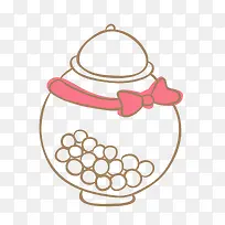 手绘罐子和蝴蝶结-空若网 手绘罐子和蝴蝶结-空若网