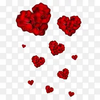 花瓣爱心背景图-空若网 花瓣爱心背景图-空若网