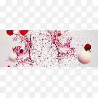 爱情红色心玫瑰背景banner-空若网 爱情红色心玫瑰背景banner-空若网