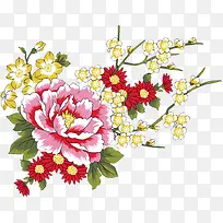 手绘彩色大气花朵-空若网 手绘彩色大气花朵-空若网