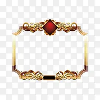 红色宝石金色边框-空若网 红色宝石金色边框-空若网