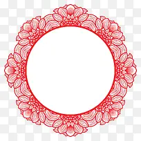 矢量红色装饰边框-空若网 矢量红色装饰边框-空若网
