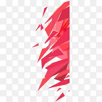 红色三角形几何边框png素材-空若网 红色三角形几何边框png素材-空若网