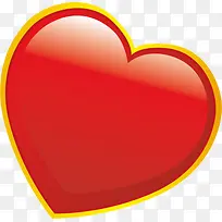红色爱心黄色边框-空若网 红色爱心黄色边框-空若网