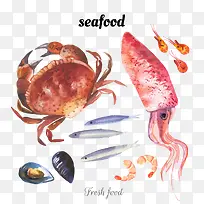 水彩大闸蟹-空若网 水彩大闸蟹-空若网