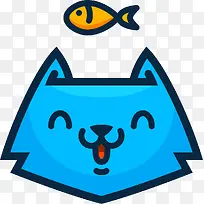 矢量猫鱼素材-空若网 矢量猫鱼素材-空若网
