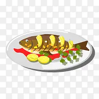 卡通简约美食鱼装饰广告设计-空若网 卡通简约美食鱼装饰广告设计-空若网