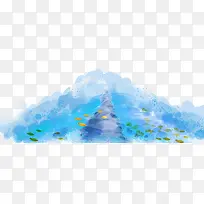 蓝色彩绘背景-空若网 蓝色彩绘背景-空若网