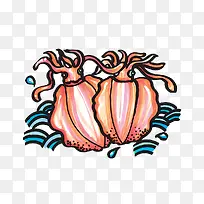 鱿鱼动画图案-空若网 鱿鱼动画图案-空若网