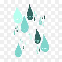 手绘雨滴-空若网 手绘雨滴-空若网