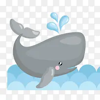 矢量大海鲸鱼素材-空若网 矢量大海鲸鱼素材-空若网