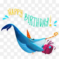 happy birthday生日快乐卡通鲸鱼-空若网 happy birthday生日快乐卡通鲸鱼-空若网
