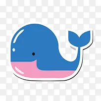 矢量卡通鲸鱼装饰素材-空若网 矢量卡通鲸鱼装饰素材-空若网