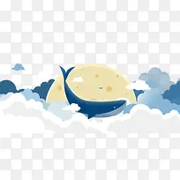 鲸鱼插画免费下载 banner-空若网 鲸鱼插画免费下载 banner-空若网