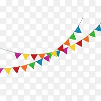 彩色手绘旗帜装饰-空若网 彩色手绘旗帜装饰-空若网