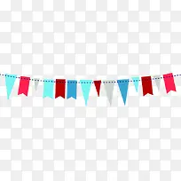 彩色漫画彩旗装饰-空若网 彩色漫画彩旗装饰-空若网