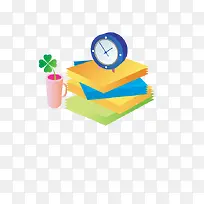 彩色书籍闹钟-空若网 彩色书籍闹钟-空若网