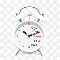白色清新时尚闹钟-空若网 白色清新时尚闹钟-空若网
