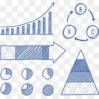 蓝色商务手账图表-空若网 蓝色商务手账图表-空若网