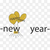 卡通新年气球装饰标签-空若网 卡通新年气球装饰标签-空若网