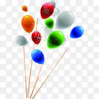 彩色手绘气球装饰-空若网 彩色手绘气球装饰-空若网