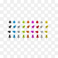 手绘彩色卡小钉子-空若网 手绘彩色卡小钉子-空若网