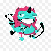 创意彩色小怪兽图-空若网 创意彩色小怪兽图-空若网