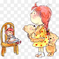 手绘玩偶可爱女生-空若网 手绘玩偶可爱女生-空若网