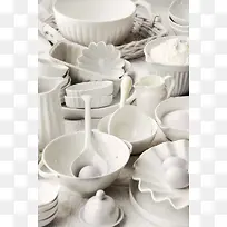 白色欧式陶瓷餐具-空若网 白色欧式陶瓷餐具-空若网
