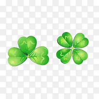矢量图绿色四叶草丝带-空若网 矢量图绿色四叶草丝带-空若网