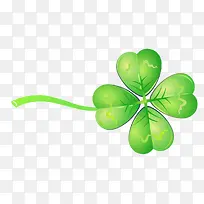 矢量图绿色四叶草丝带-空若网 矢量图绿色四叶草丝带-空若网