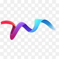 彩色渐变丝带装饰-空若网 彩色渐变丝带装饰-空若网