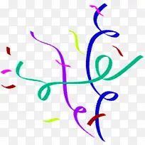 手绘彩色丝带装饰-空若网 手绘彩色丝带装饰-空若网