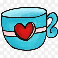 手绘爱心杯子-空若网 手绘爱心杯子-空若网