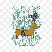 手绘卡通狗下载-空若网 手绘卡通狗下载-空若网